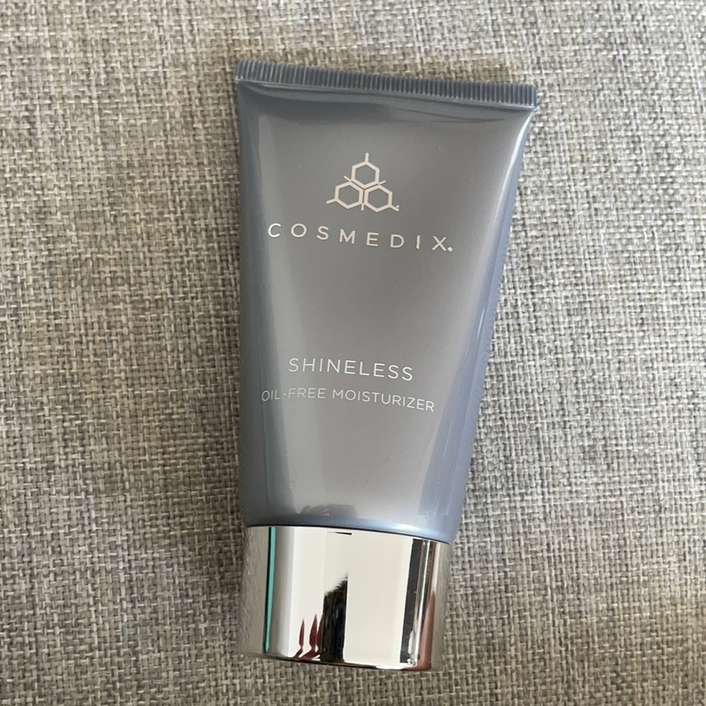 Cosmedix shine less oil free moisturizer! Used 2-3 times.